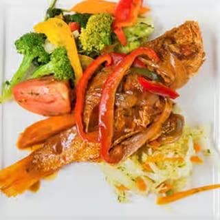 Brown Stew Snapper Meal